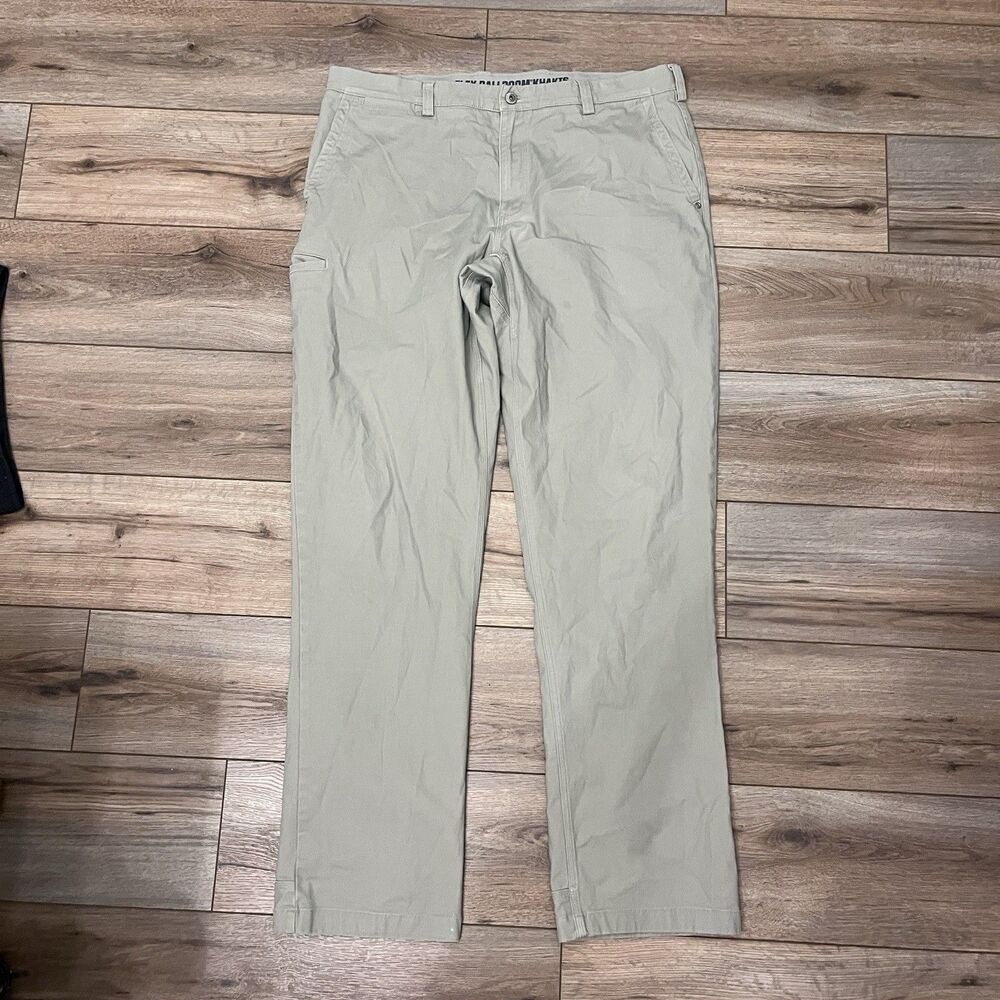 Duluth Trading Co Flex Ballroom Khakis Pants Relaxed Fit Tan Mens 38x36 -40x35